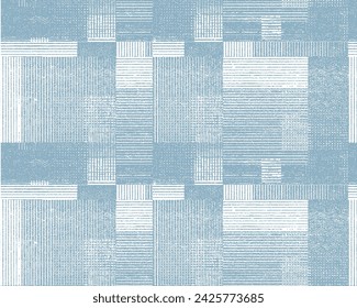 Modern vintage effect fabric texture print rug tye die retro rug, flooring, weaving pattern Plaid check design for carpet,  blanket digital weaving Ikat boho vintage vintage decor textile design .