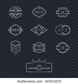 modern vintage insignia template collection