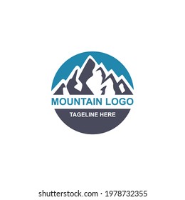 modern and vintage logo design for mountain adventure brand