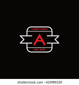 modern vintage logo template theme vector art illustration