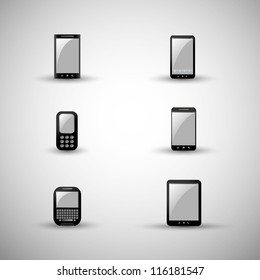 Modern and vintage mobile gadgets