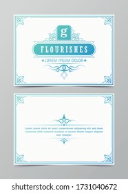 Modern vintage ornament greeting card vector template