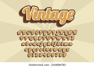 Efecto Estilo de texto vintage moderno