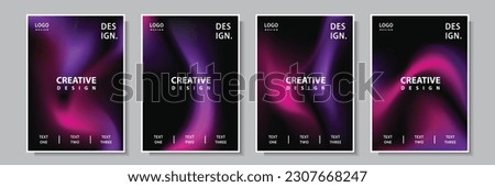modern violet light wave gradation abstract cover template background set collection design vector