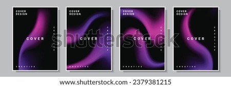 modern violet light wave gradation abstract cover template background set collection design vector graphic