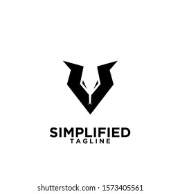 modern viper head with initial v logo icon design vector