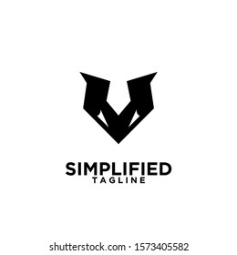 modern viper head with initial v logo icon design vector