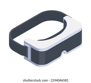 Modern virtual reality glasses 3d isometric vector illustration