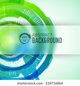 Modern virtual technology background with unfocused glass  for text concept. Vector Illustration design