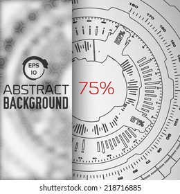Modern virtual technology background with unfocused glass  for text concept. Vector Illustration design
