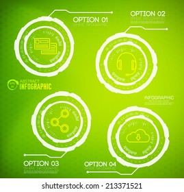 Modern virtual technology infographic background. Vector illustration design