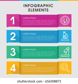 Modern virus infographic template. infographic design with virus icons includes microscope, bacteria. can be used for presentation, diagram, annual report, web design.