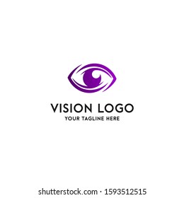 modern vision logo design vector