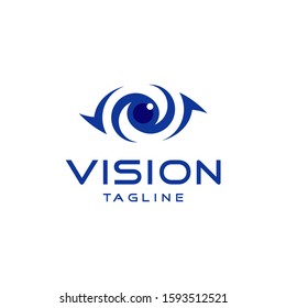 modern vision logo design vector