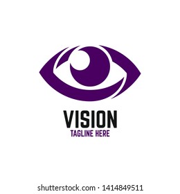Modern vision logo. Vector illustration.