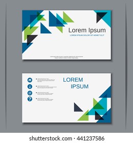 Modern visiting card abstract vector design template