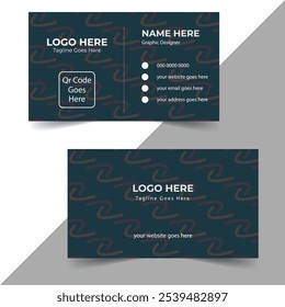 Modern visiting card design template .Double - sided luxury and corporate business card design.  Clean, style, creative, vector