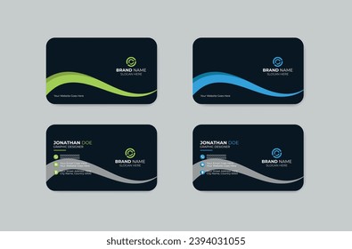modern visiting card vector template	