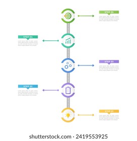 diseño moderno de plantillas de infografía de línea de tiempo visual para presentación