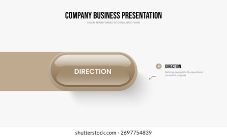 Modern Visualization One Step Infographic Slideshow Template. Digital Profile Frame Layout Vector Illustration. Investor Planning 1 Option Diagram Slide Design.