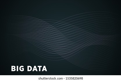 Modern  Visualization Tech Poster. Glow Digital Particles. Big Data Concept. white Tech Banner. Particle Motion. Big Data Analysis. white Binary Number Background.Tech Abstract.
