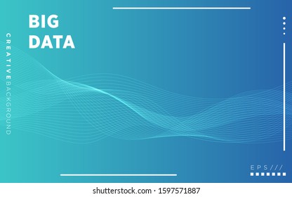 Modern  Visualization Tech Poster. Glow Digital Particles.Big Data Concept. white Tech Banner.Particle Motion.Big Data Analysis.blue Binary Number Background. blue Tech Abstract.