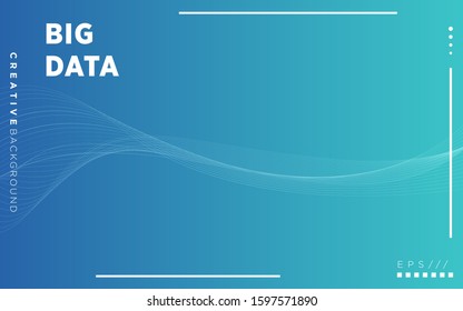 Modern  Visualization Tech Poster. Glow Digital Particles.Big Data Concept. white Tech Banner.Particle Motion.Big Data Analysis.blue Binary Number Background. blue Tech Abstract.