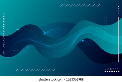 Modern  Visualization Tech Poster. Glow Digital Particles. Big Data Concept. white Tech Banner. Particle Motion. Big Data Analysis.blue Binary Number Background.blue Tech Abstract.vector illustration