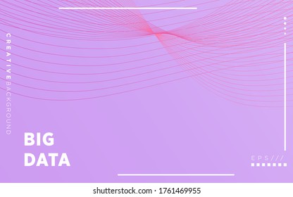 Modern Visualization Tech Poster. Glow Digital Particles. Big Data Concept. white Tech Banner. Particle Motion. Big Data Analysis. blue Binary Number Background. purple Tech Abstract.