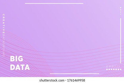 Modern Visualization Tech Poster. Glow Digital Particles. Big Data Concept. white Tech Banner. Particle Motion. Big Data Analysis. blue Binary Number Background. purple Tech Abstract.