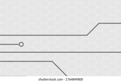 modern Visualization technology.Abstract grey background with technology circuit board texture.Communication and engineering concept.Technology Background. digital template, Vector illustration