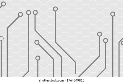 modern Visualization technology.Abstract grey background with technology circuit board texture.Communication and engineering concept.Technology Background. digital template, Vector illustration