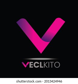 Modern V-letter corporate logo for your business, stylish V iconic brand identity logo design template. 