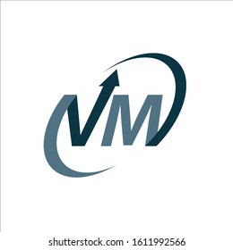 modern VM logo V M initial Letter design vector graphic concept illustrations
