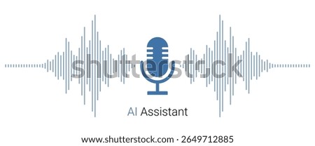 Modern Voice Control Technology with AI Assistant and Sound Waves Illustrating Smart Home Automation Features and User Interaction Concept
