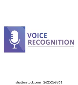 Modern voice recognition concept logo with microphone icon and artificial intelligence technology design for branding and communication
