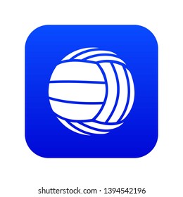 Modern volleyball icon blue vector isolated on white background