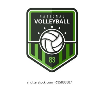 Modern Volleyball Logo - Classic Volleyball Emblem