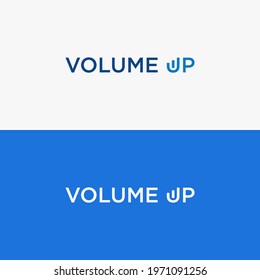 Modern Volume Up Typography Logo design inspiration