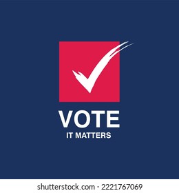 modern vote in elections tick box vector 
