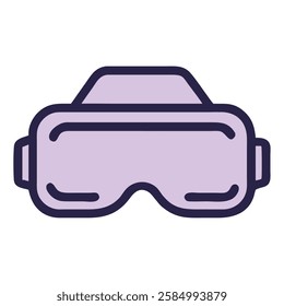 Modern VR headset with futuristic digital interface