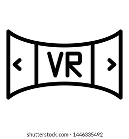 Modern vr icon. Outline modern vr vector icon for web design isolated on white background