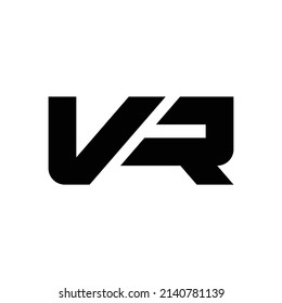 Modern VR initial design, simplified logos that can be used for your virtual reality business.