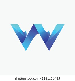 Modern W Latter Logo. Vector File 