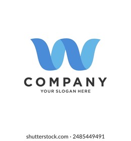 Modern W letter initials logo icon