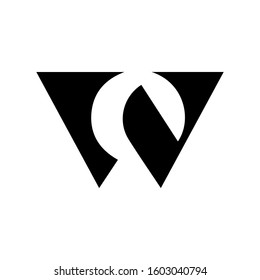 Modern w letter typography logo icon