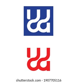 
Modern WAA letter logo with a square shape