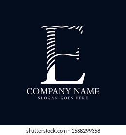 modern wafe logo letter E for your company profile
