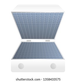 Modern waffle maker icon. Realistic illustration of modern waffle maker vector icon for web design isolated on white background