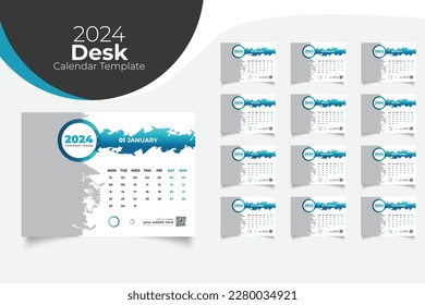 modern wall calendar 2022 design template